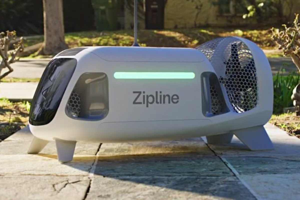 Zipline drone consegna a domicilio